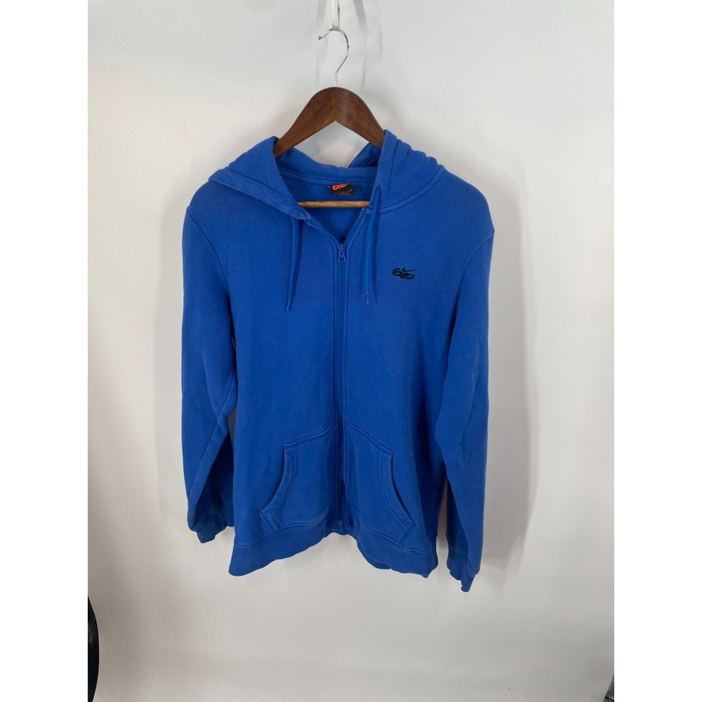 Nike SB 6.0 Mens Fleece Full Zip Hoodie Royal Blue Size M Solid Logo Hooded